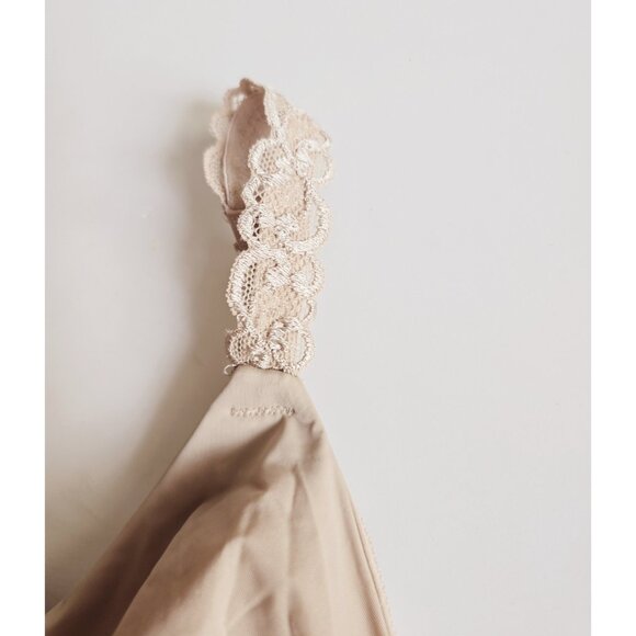 Natori Pure Luxe Unlined Unpadded Underwire Cafe Tan Embroidery Bra 30DDD - Picture 5 of 9